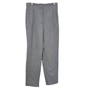 Zara Gray Tailored Trousers Womens M Straight Leg Minimalist Workwear Clean Girl